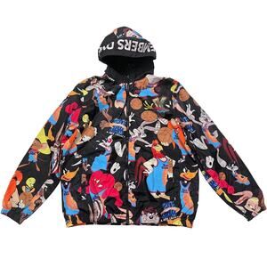Members Only Space Jam A New Legacy Windbreaker Hoodie Zip Jacket - Size: L